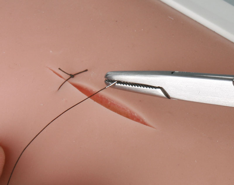 Hudmodell för att träna suturering