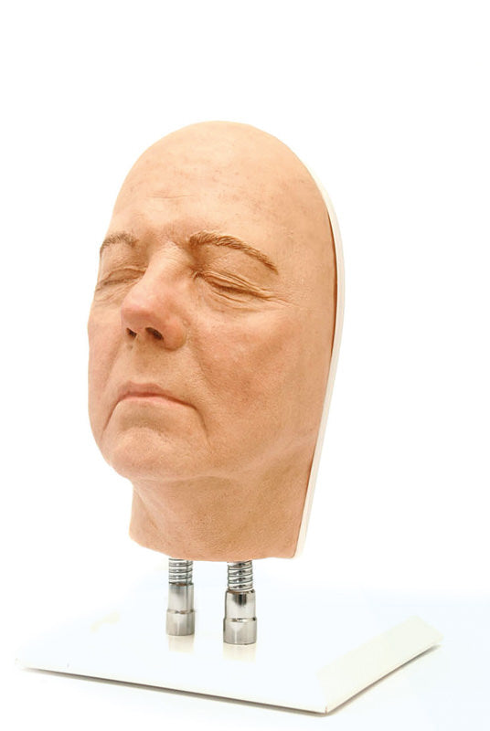 Model of a woman's face for injection training